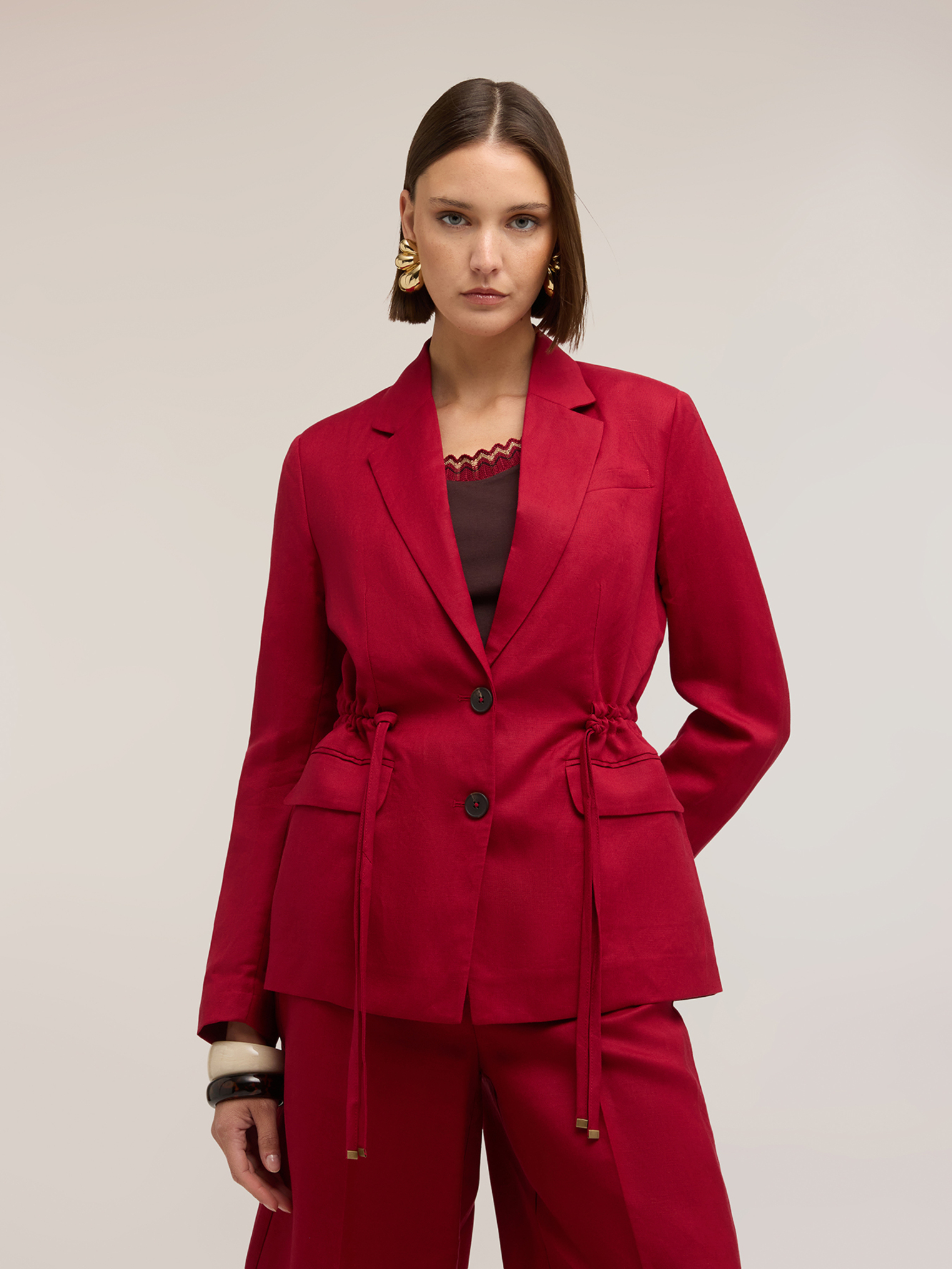Blazer à cordon de serrage, MOTIVI
