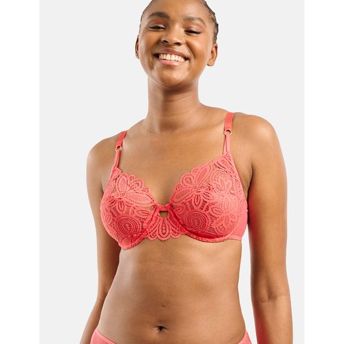 Attirance demi-cup bra in lace pink Sans Complexe