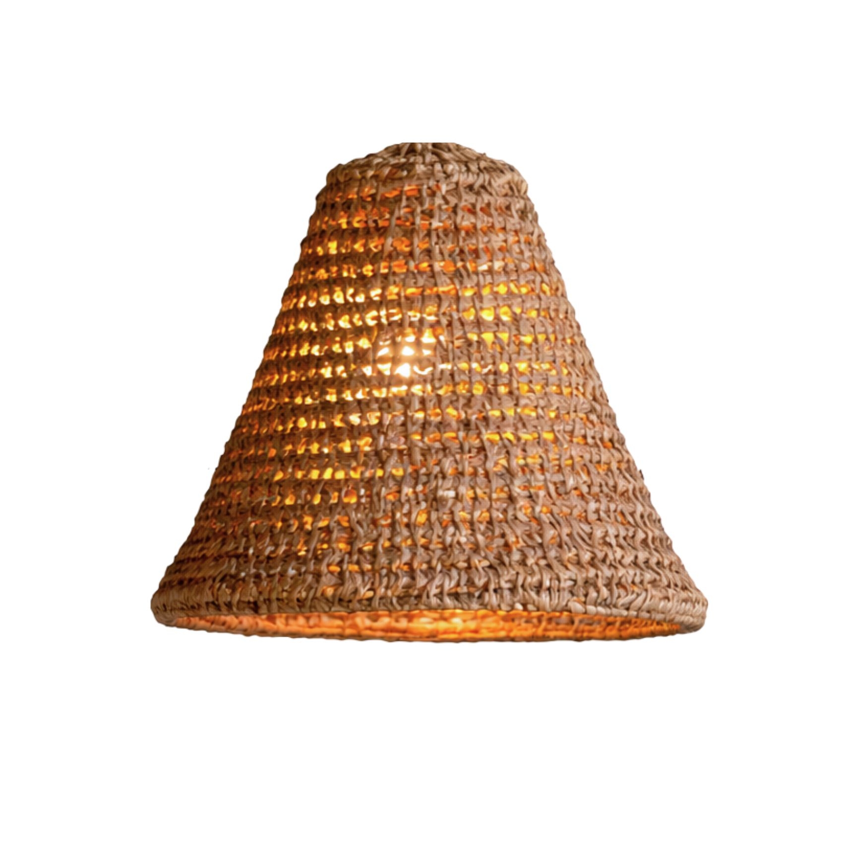 Abat-jour cône feuilles de palmier - LOJI, HOME MAISON