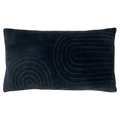 Mangata Pleated Velvet Rectangular Filled Cushion 30x60cm SO'HOME