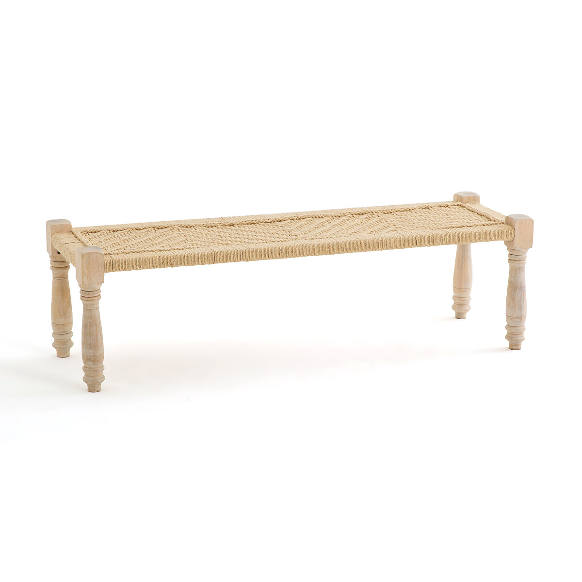 Adas Indian Style Bench in Mango Wood Rope