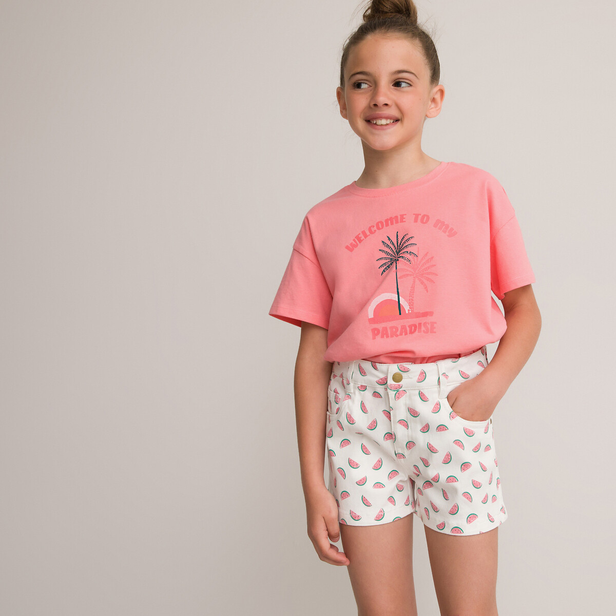 Short en molleton 8-16 ans La Redoute Fille Vêtements Pantalons & Jeans Pantalons courts Bermudas 