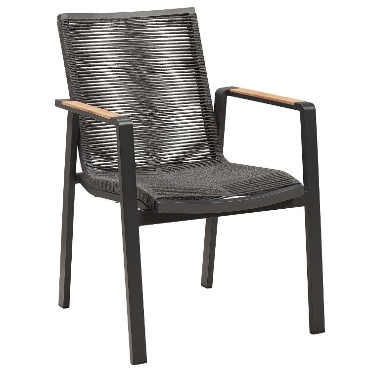 Fauteuil repas empilable de jardin en aluminium, NOFFY, AU JARDIN DE CHLOÉ