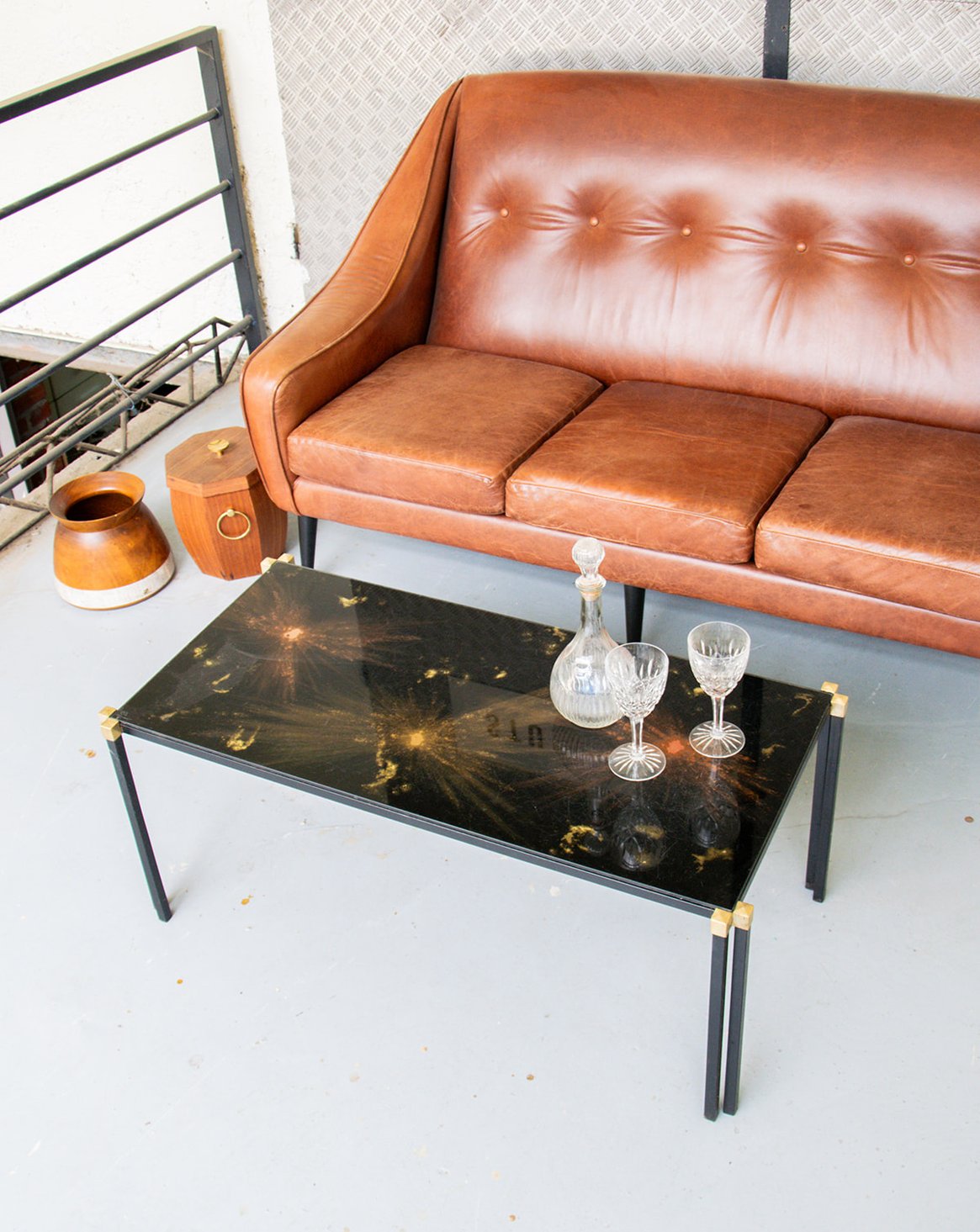 Table basse en verre Donna N°122 - Bon état, DEBONGOUT