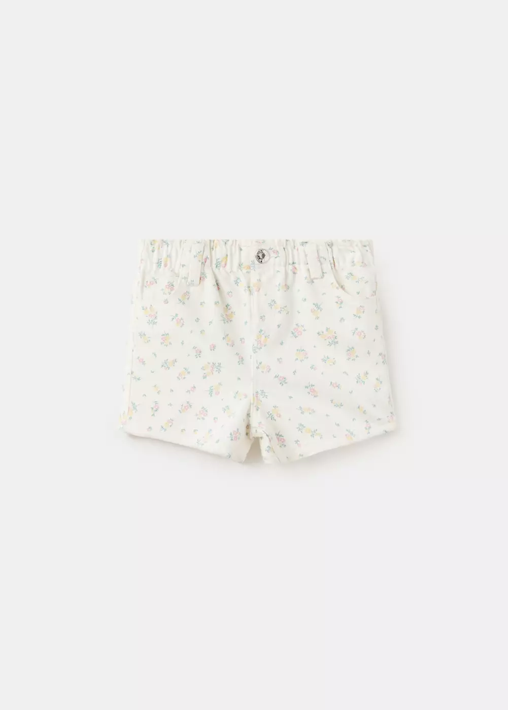 Short taille élastique fleurs, MANGO BABY