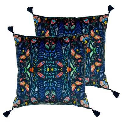 Kaleidoscopic Twin Pack Polyester Filled Cushions SO'HOME