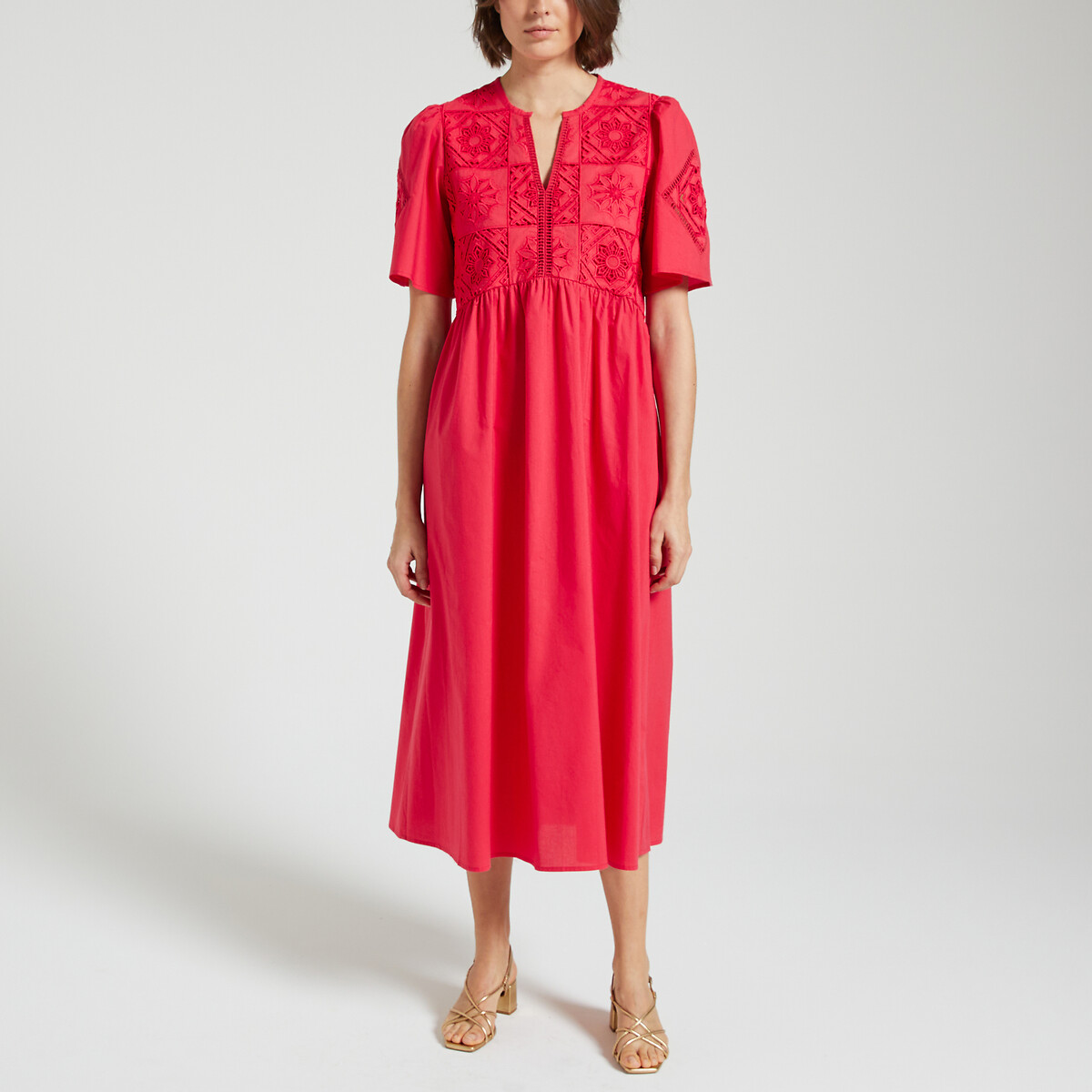 Image of Cedra Organic Cotton Dress with Short Sleeves