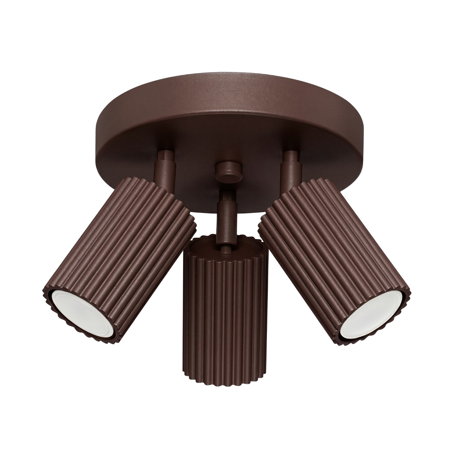 Plafonnier Aluminium Marron GU10 3 KARBON, EDEN