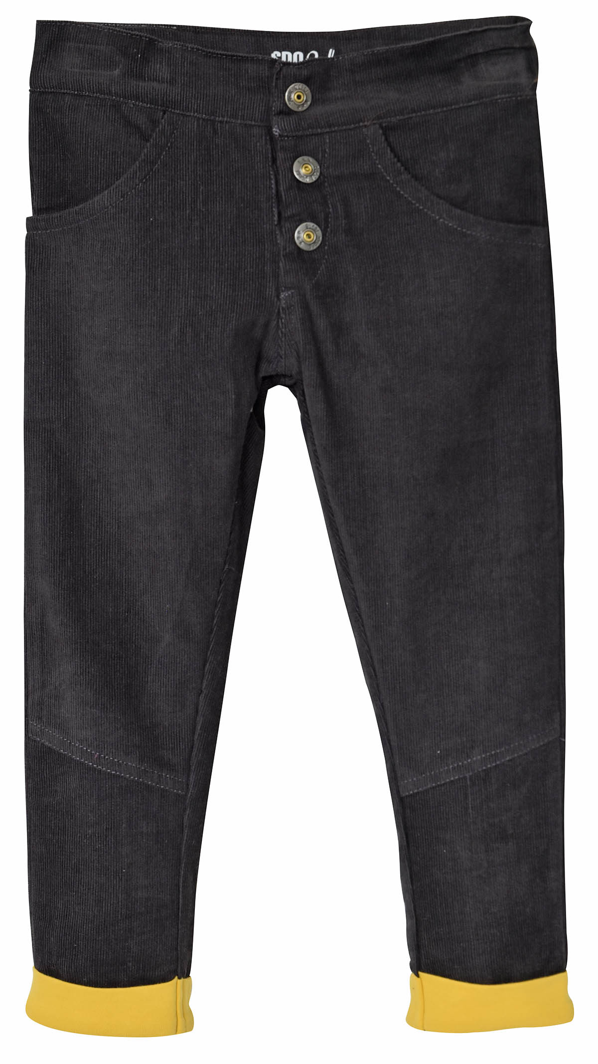 Pantalon velours fille anthracite, SUCRE D'ORGE