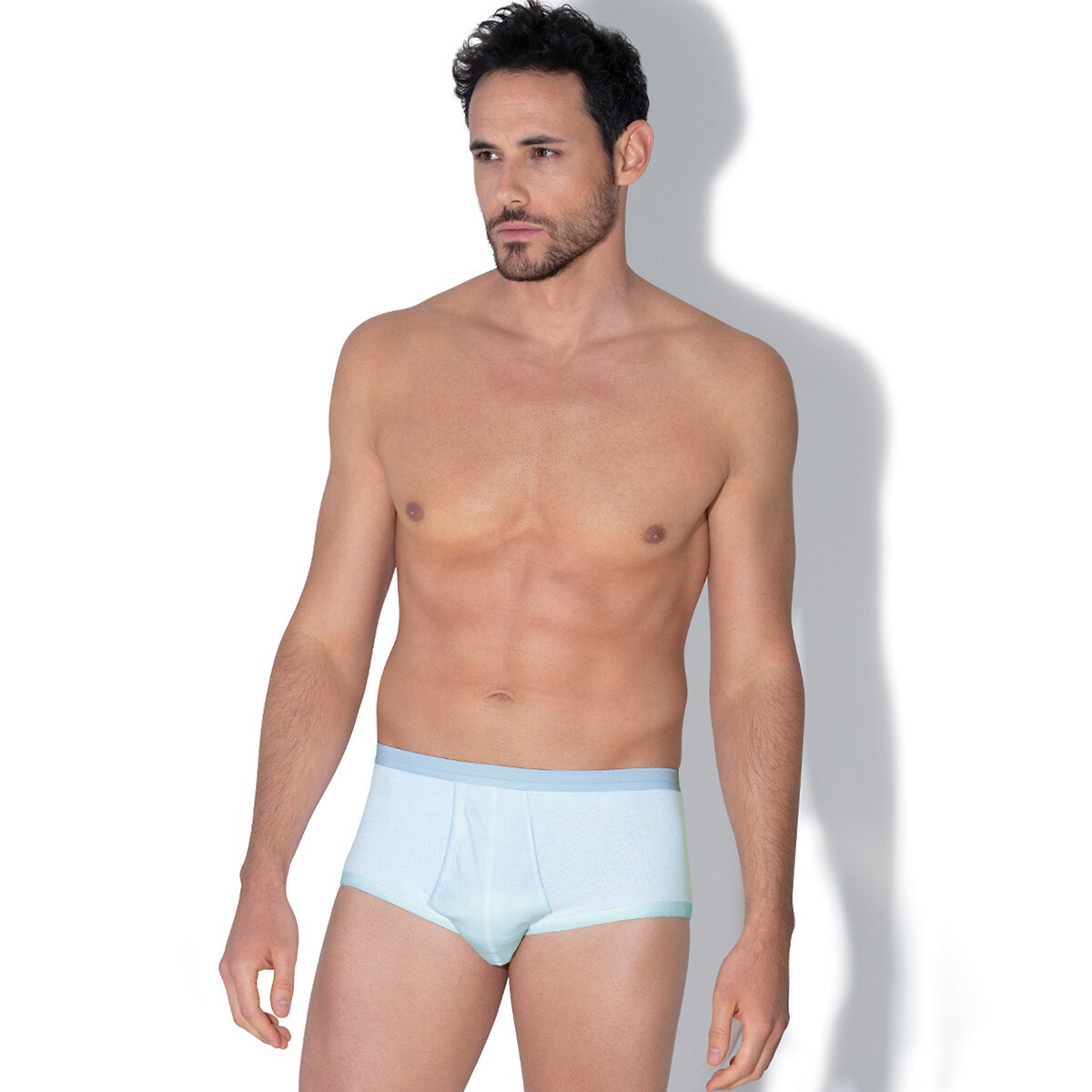 Slip taille haute rayures ouvert blanc Eminence La Redoute