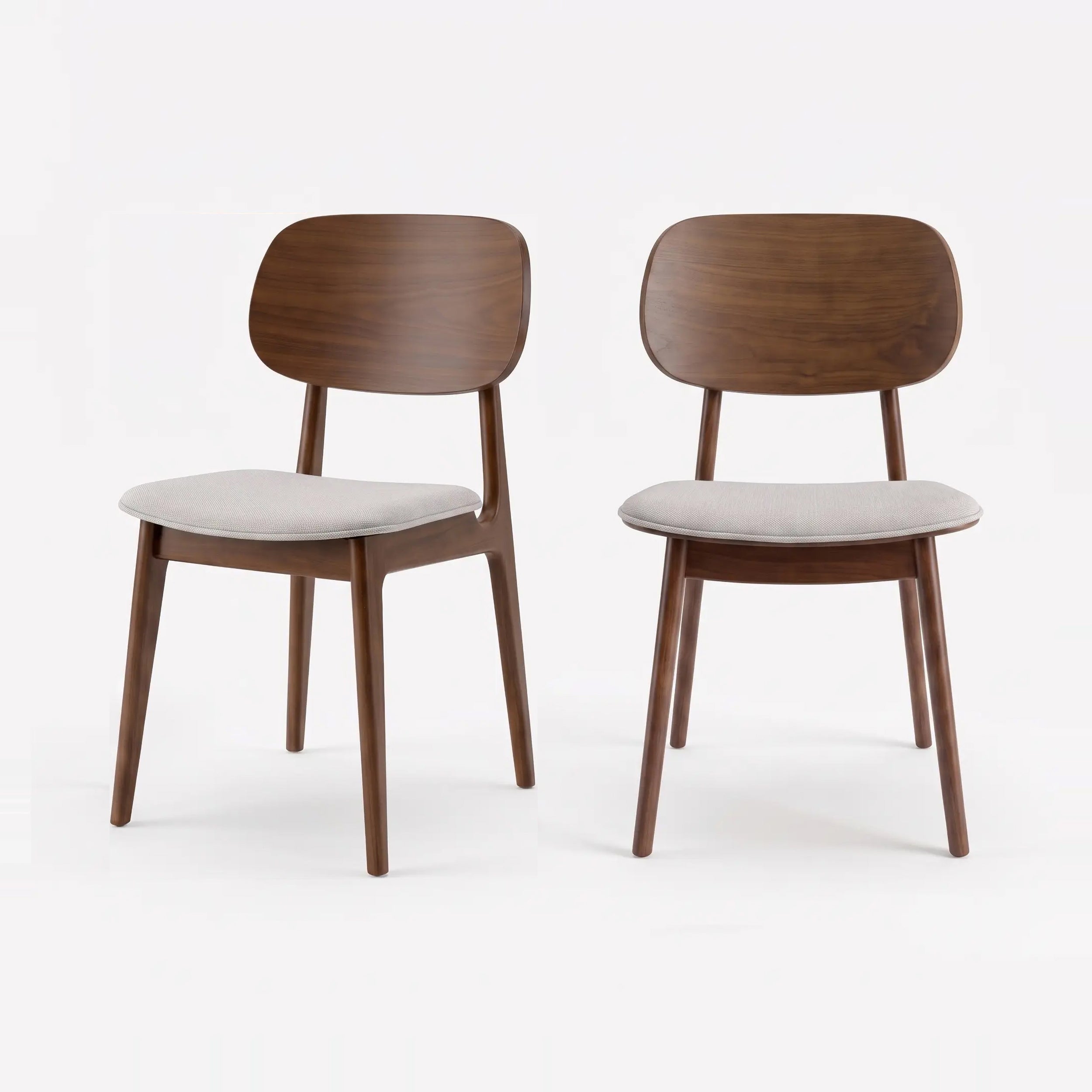 Lot de 2 chaises en bois et tissu - CHARLIZE, MAISON PAVANE
