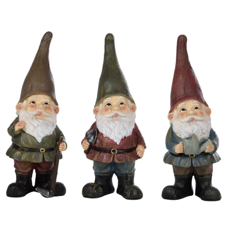 Lot de 3 nains de jardin 28cm, ESSCHERT DESIGN