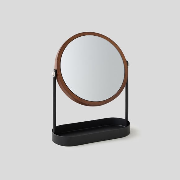 Miroir en métal bois foncé, MONOPRIX MAISON