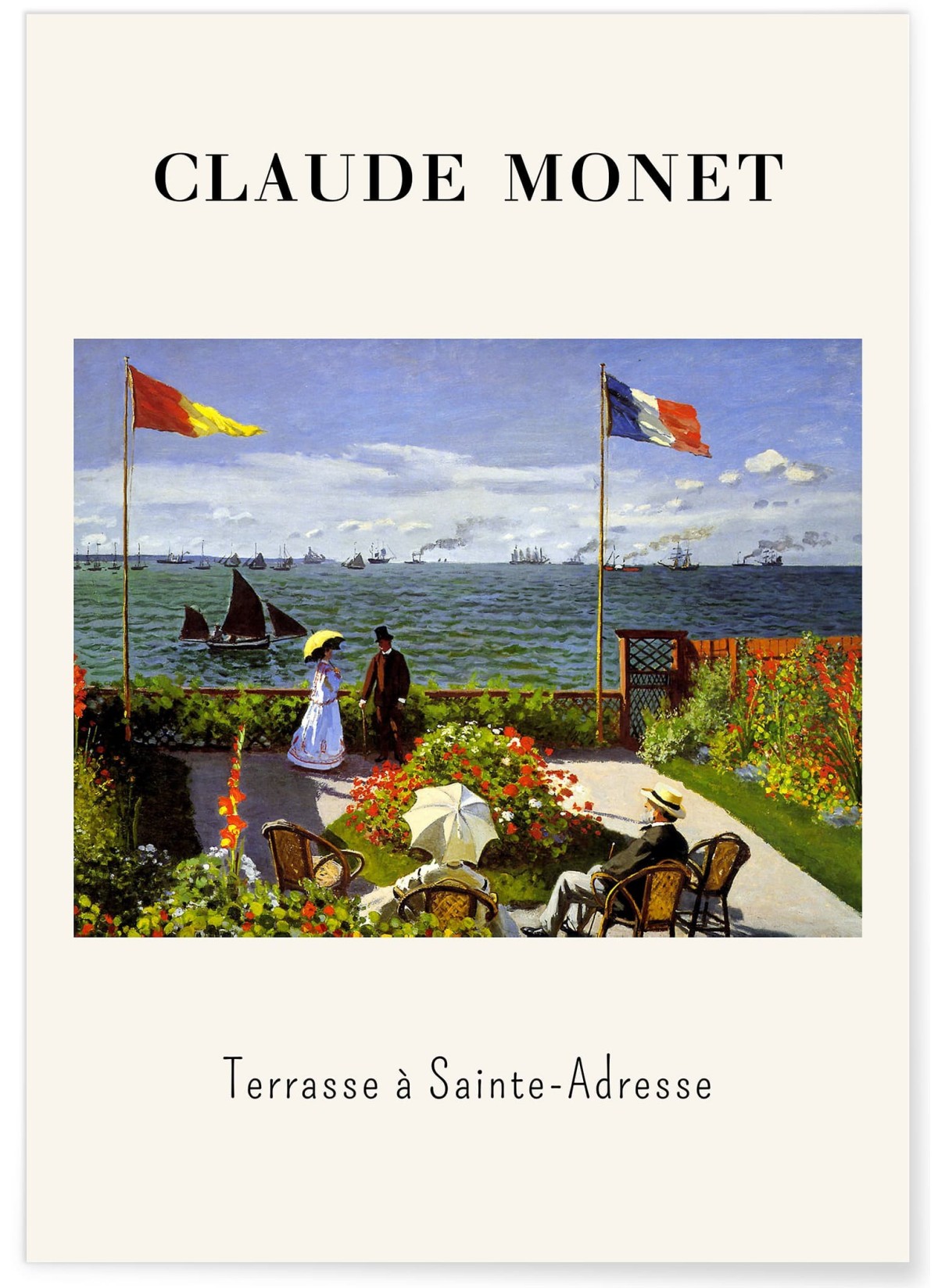 Affiche Claude Monet - Terrasse à Sainte-Adresse, L'AFFICHERIE