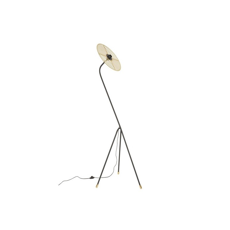 Lampadaire Waterlilly Noir Et Laiton, MILLUMINE