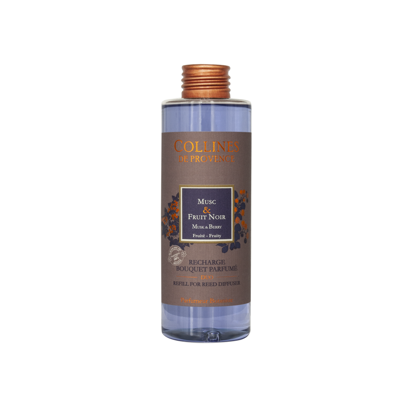Recharge Diffuseur de parfum Colorée MUSC & FRUIT NOIR, COLLINES DE PROVENCE