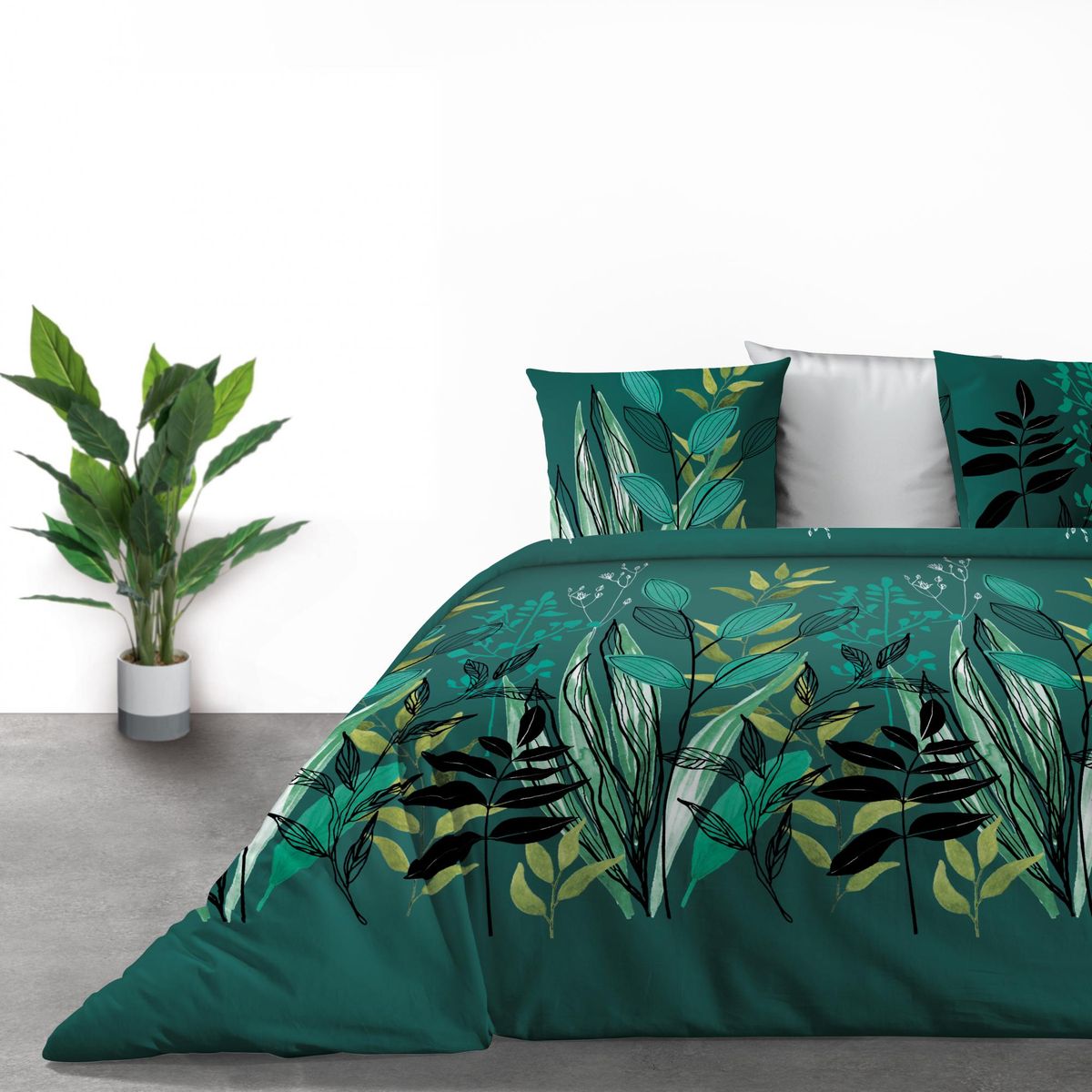 Ellie Feuille Parure De Lit imprimé avec taie d'oreiller Literie Couette Lit Toutes Tailles Ellie Feuille Parure De Lit imprimé avec taie d'oreiller Literie Couette Lit Toutes Tailles
