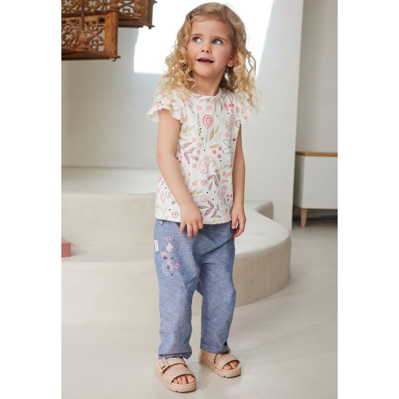 Ensemble T-shirt et pantalon molleton bébé - indigo, Bébé