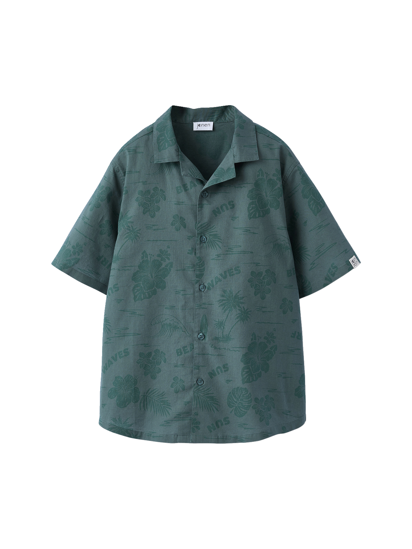 Chemise Hawaï en popeline, JONEN