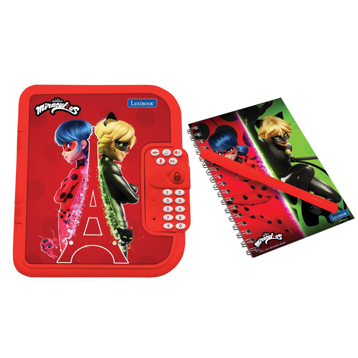 Journal intime électronique avec coffre-fort Miraculous, LEXIBOOK