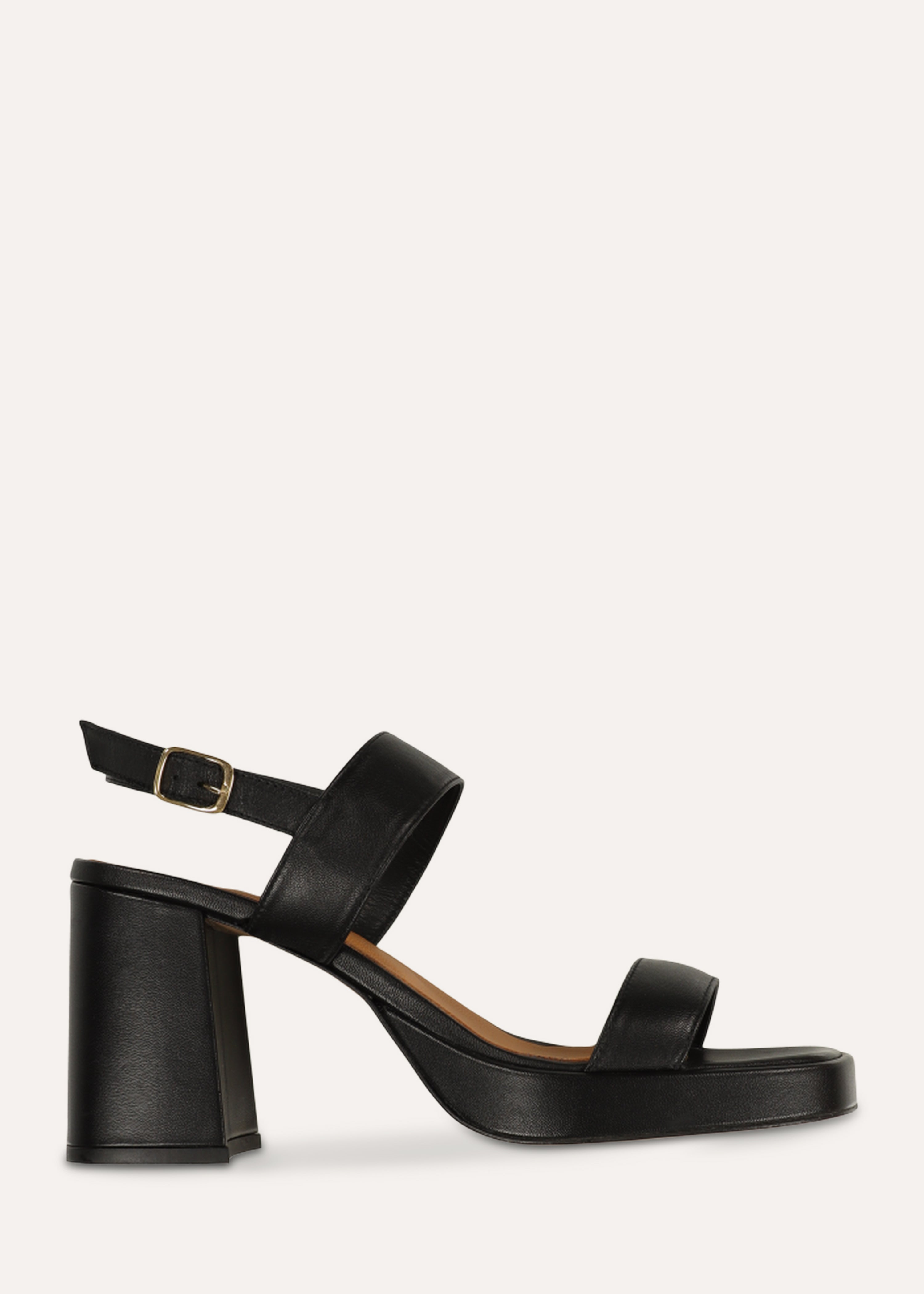 Sandales à talons en cuir, LA FEE MARABOUTEE
