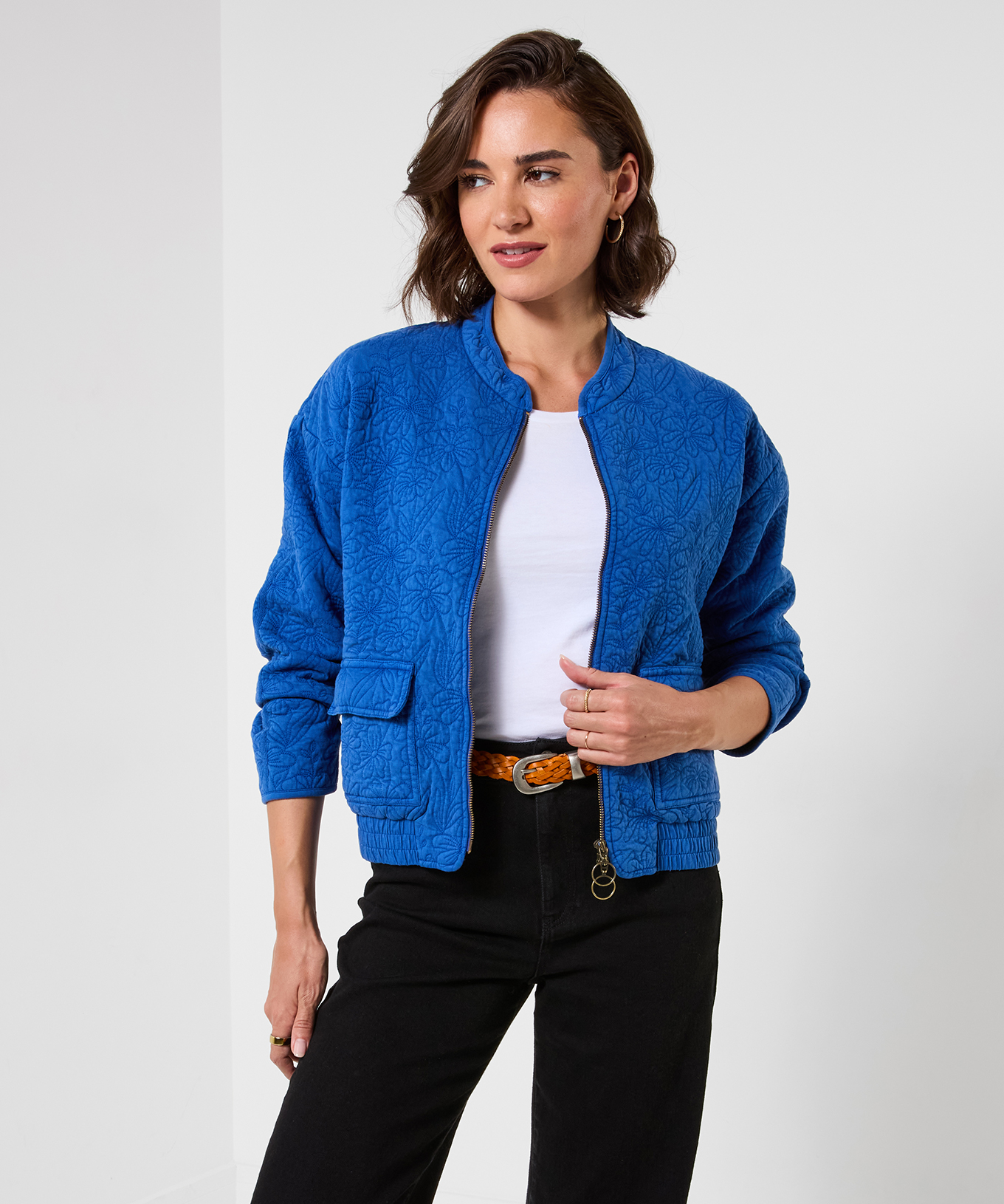Veste Matelassée Brodée Fleurie Lola, JOE BROWNS