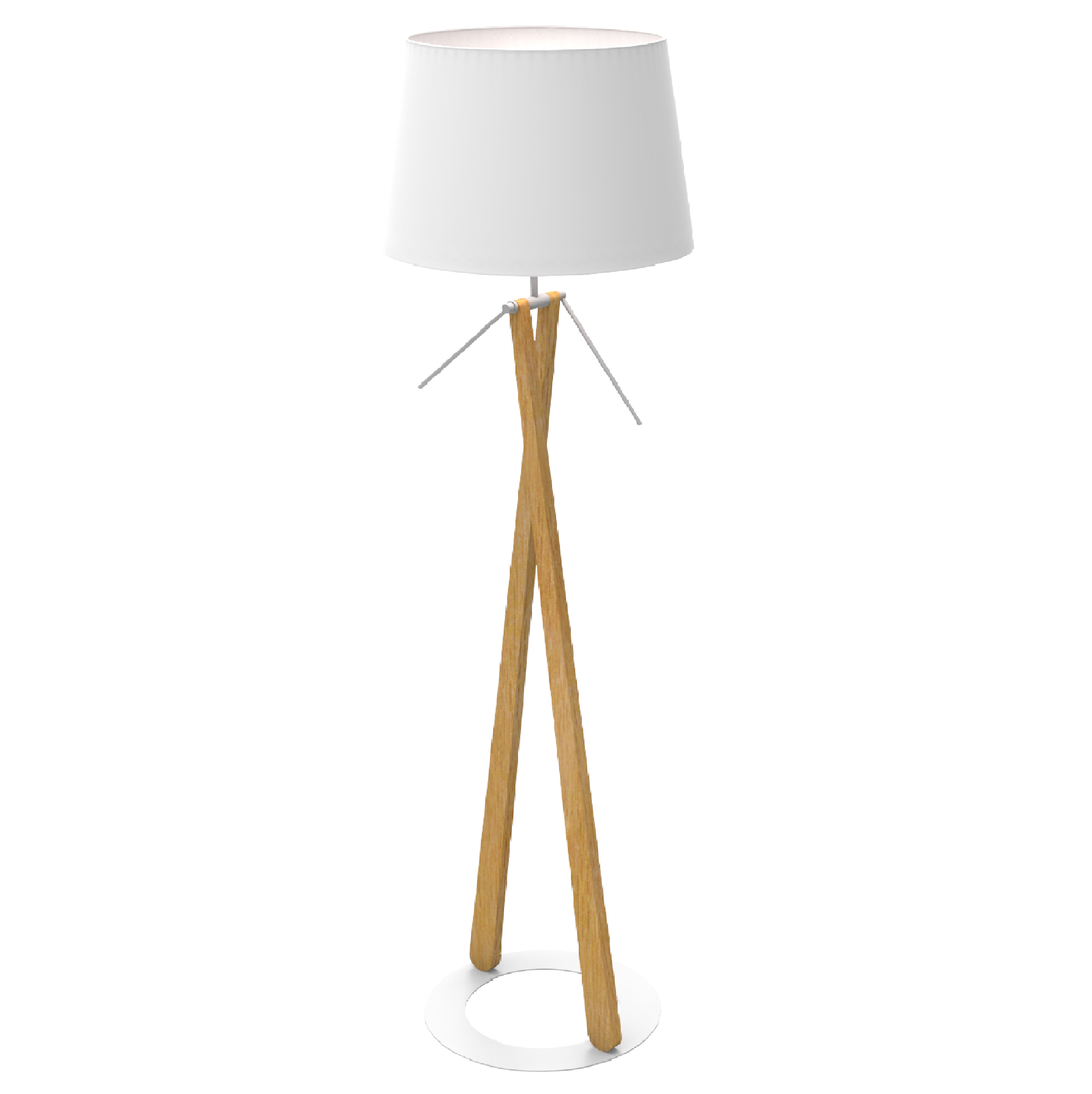 Lampadaire en hêtre verni ZAZOU, ALUMINOR