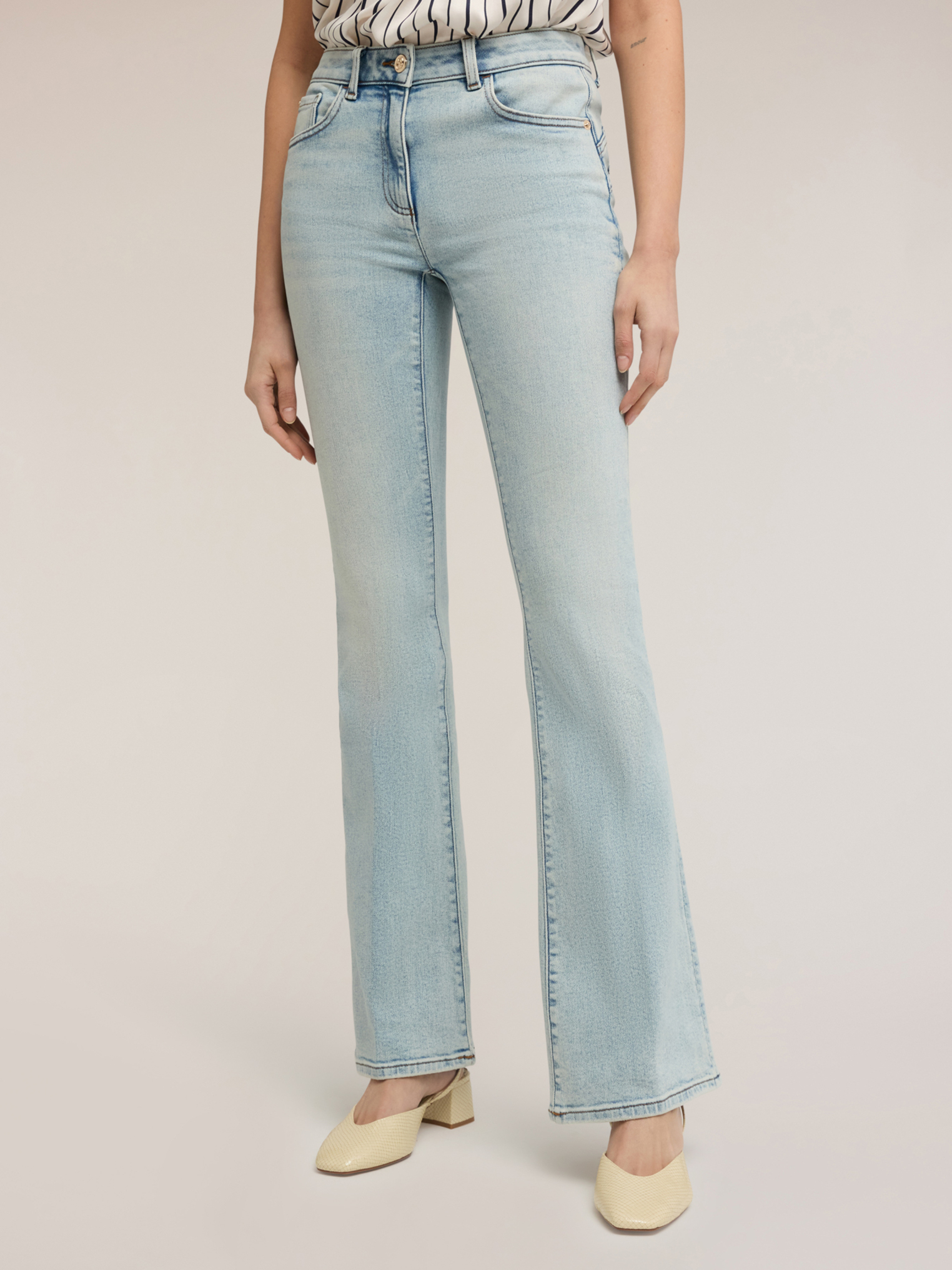 Jean flare push-up taille haute, MOTIVI