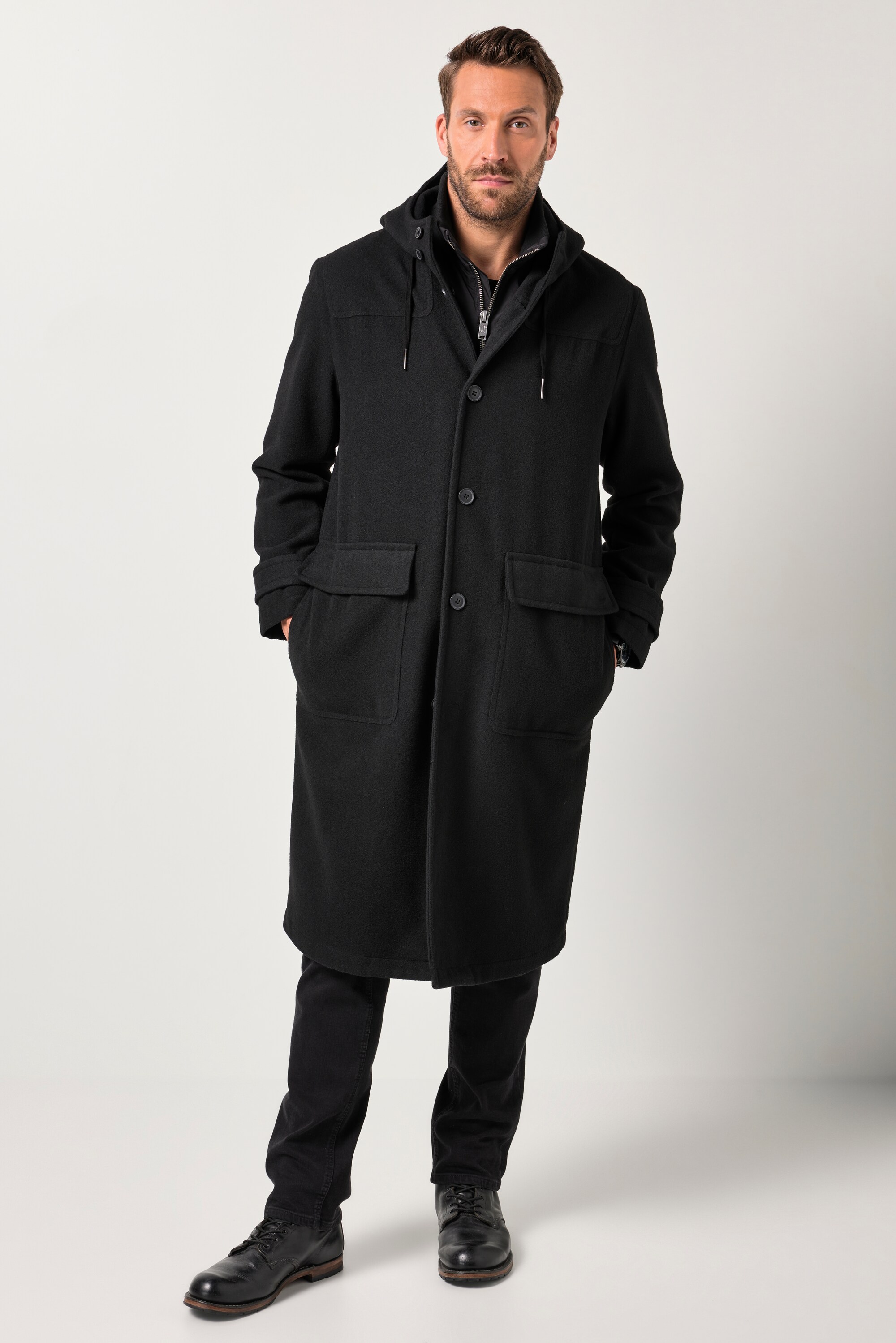 Manteau technique aspect laine, JP1880
