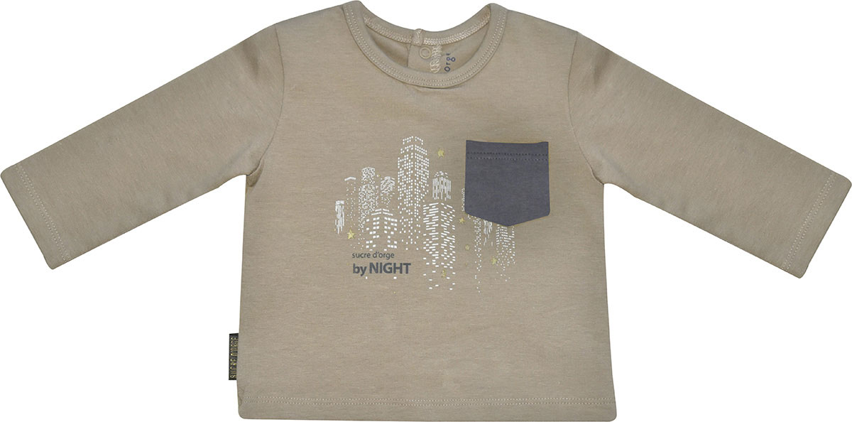 Tee shirt enfant garcon beige, SUCRE D'ORGE