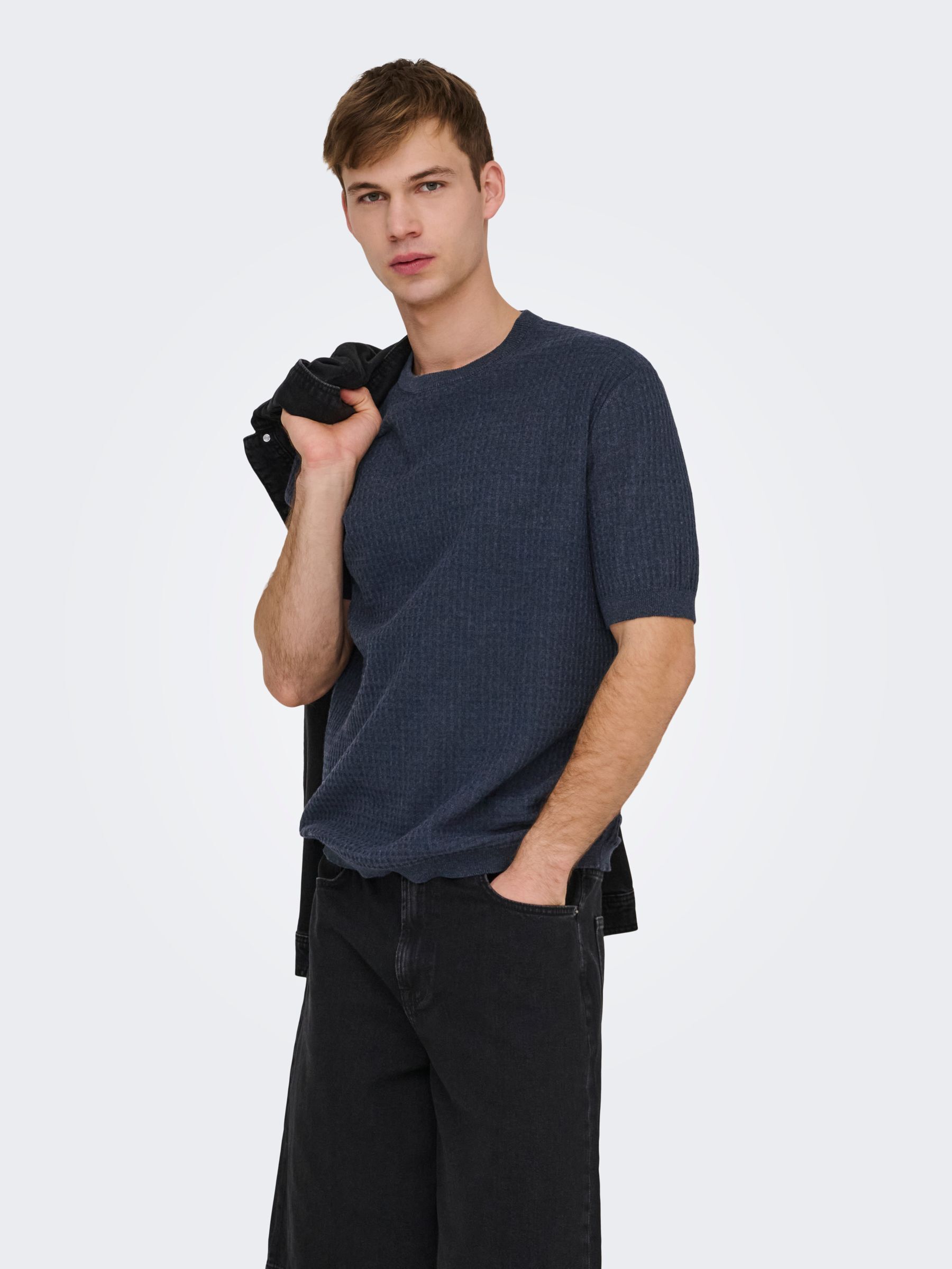 T-Shirt En Maille, ONLY & SONS