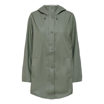 Long Mid-Season Raincoat with Press-Stud Fastening ONLY PETITE