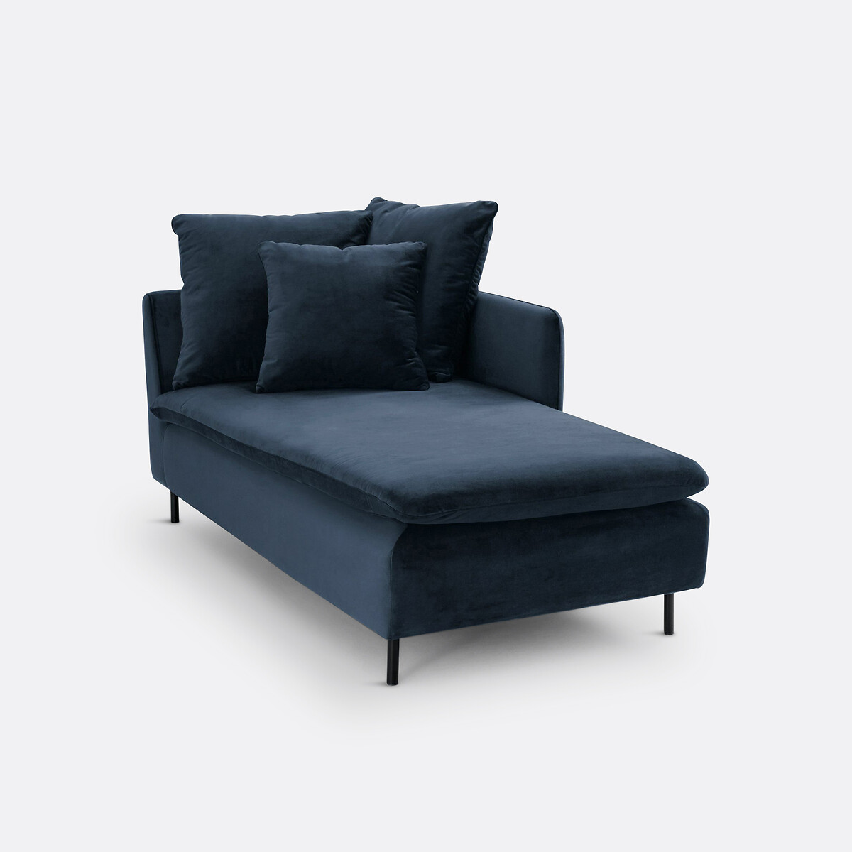 LA REDOUTE INTERIEURS Longchair, omvormbaar, fluweel D179 cm, Ivete