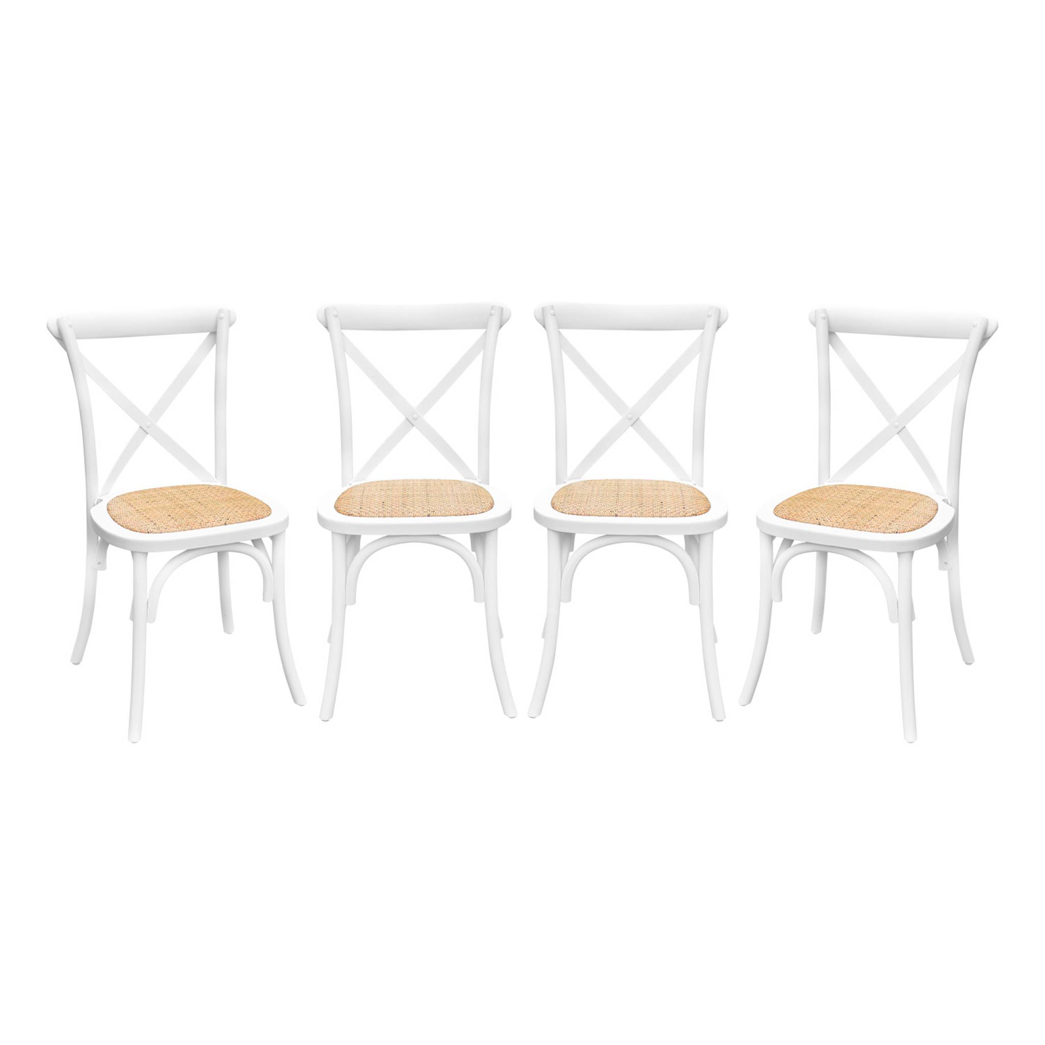Chaise de bistrot vintage bois (lot de 4) BELLEVILLE, SWEEEK