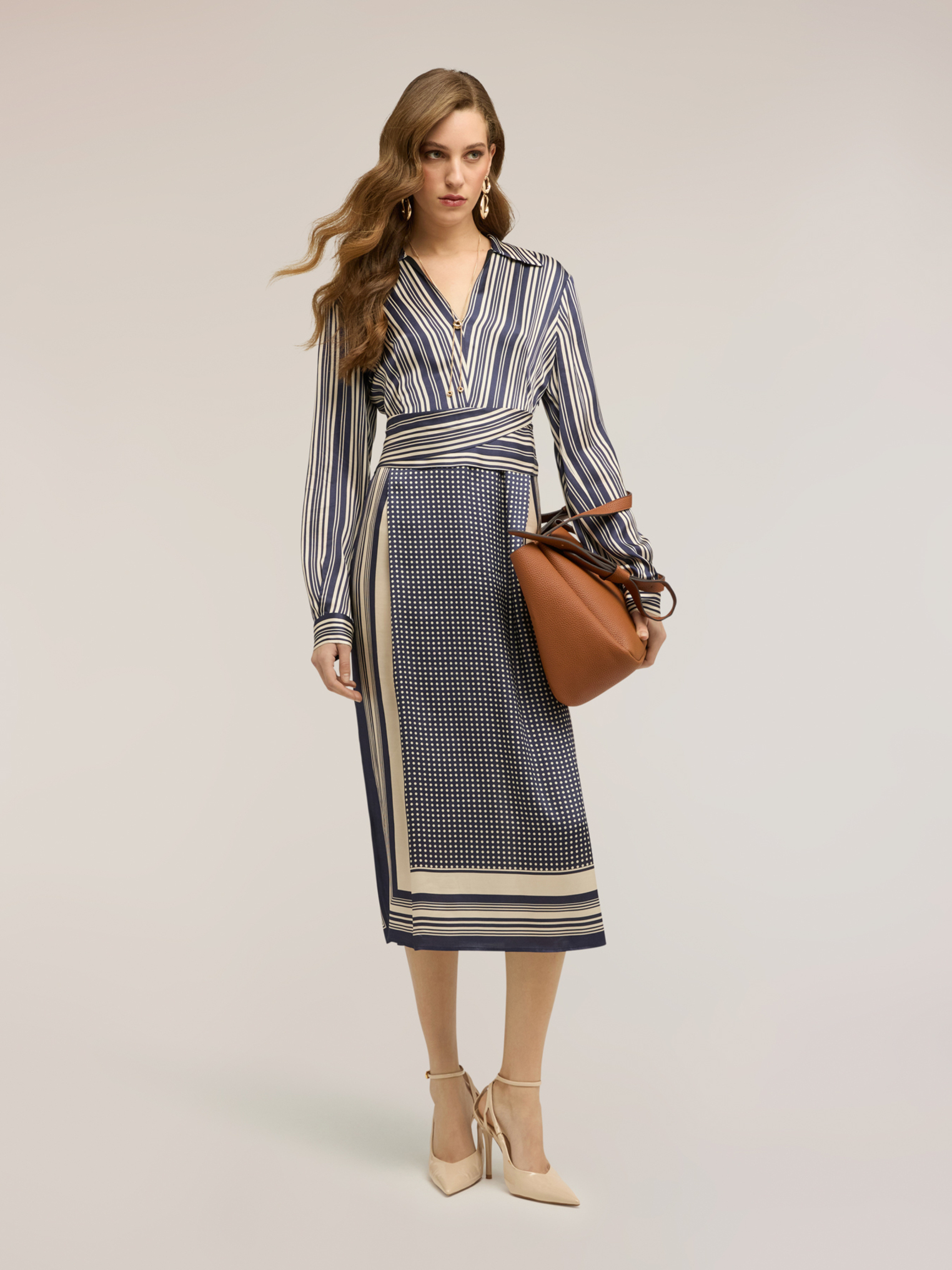 Robe chemisier imprimé foulard, MOTIVI
