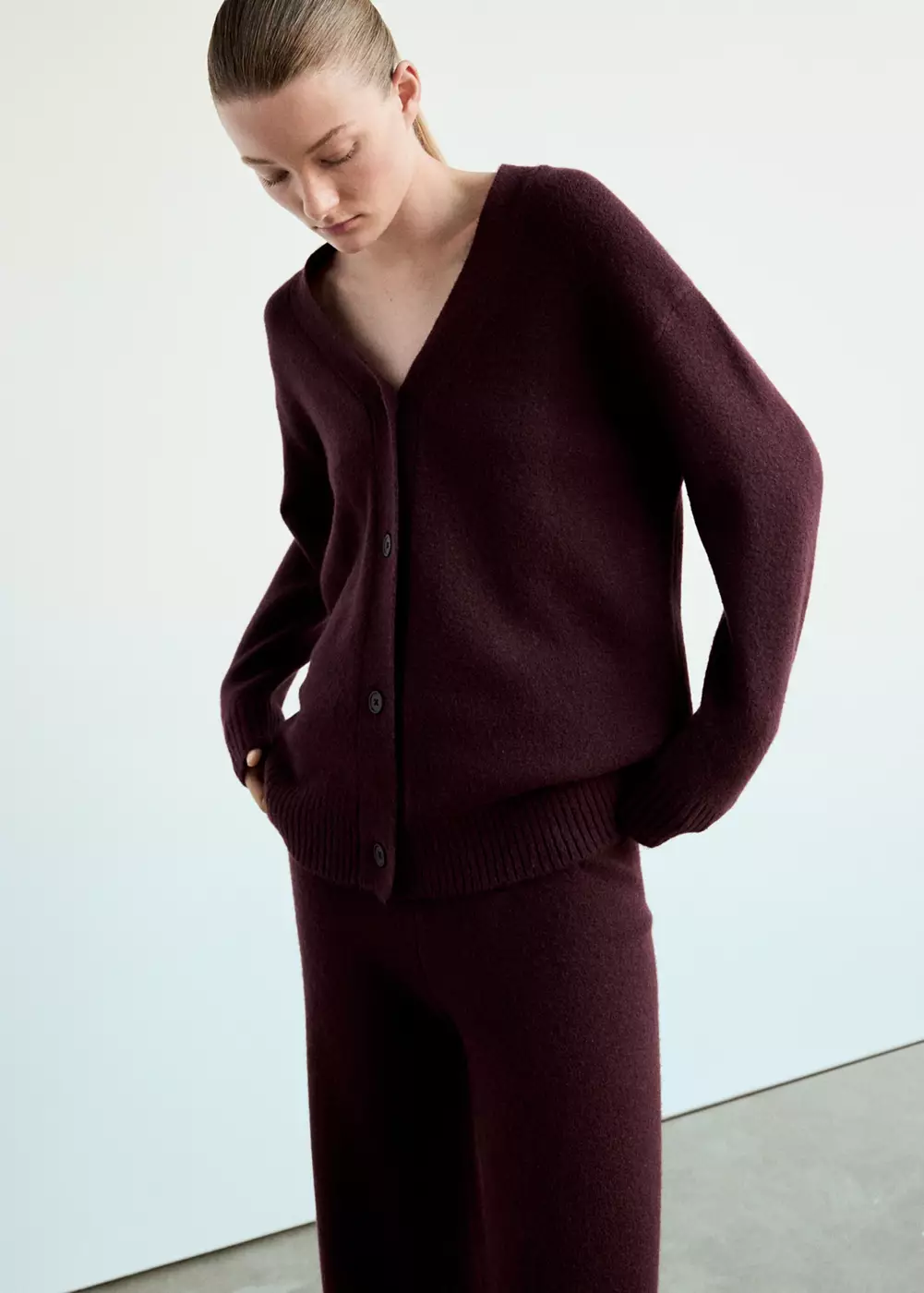Cardigan en maille à boutons, MANGO