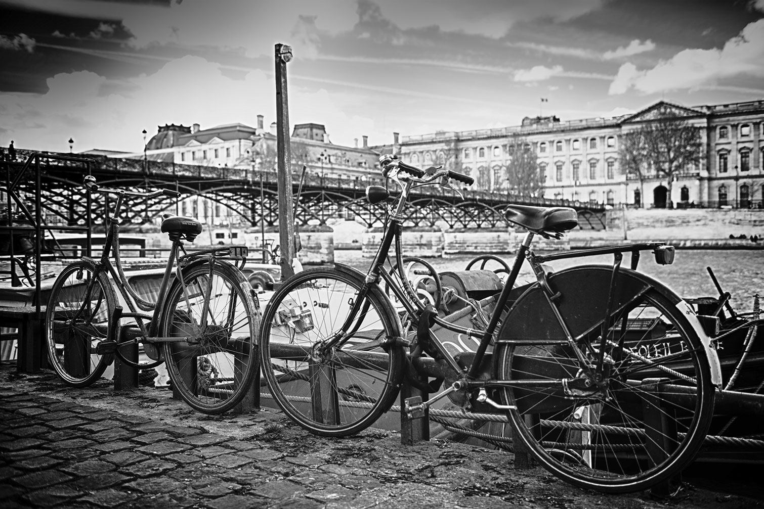 Tableau paris vélo au bord de seine, HEXOA