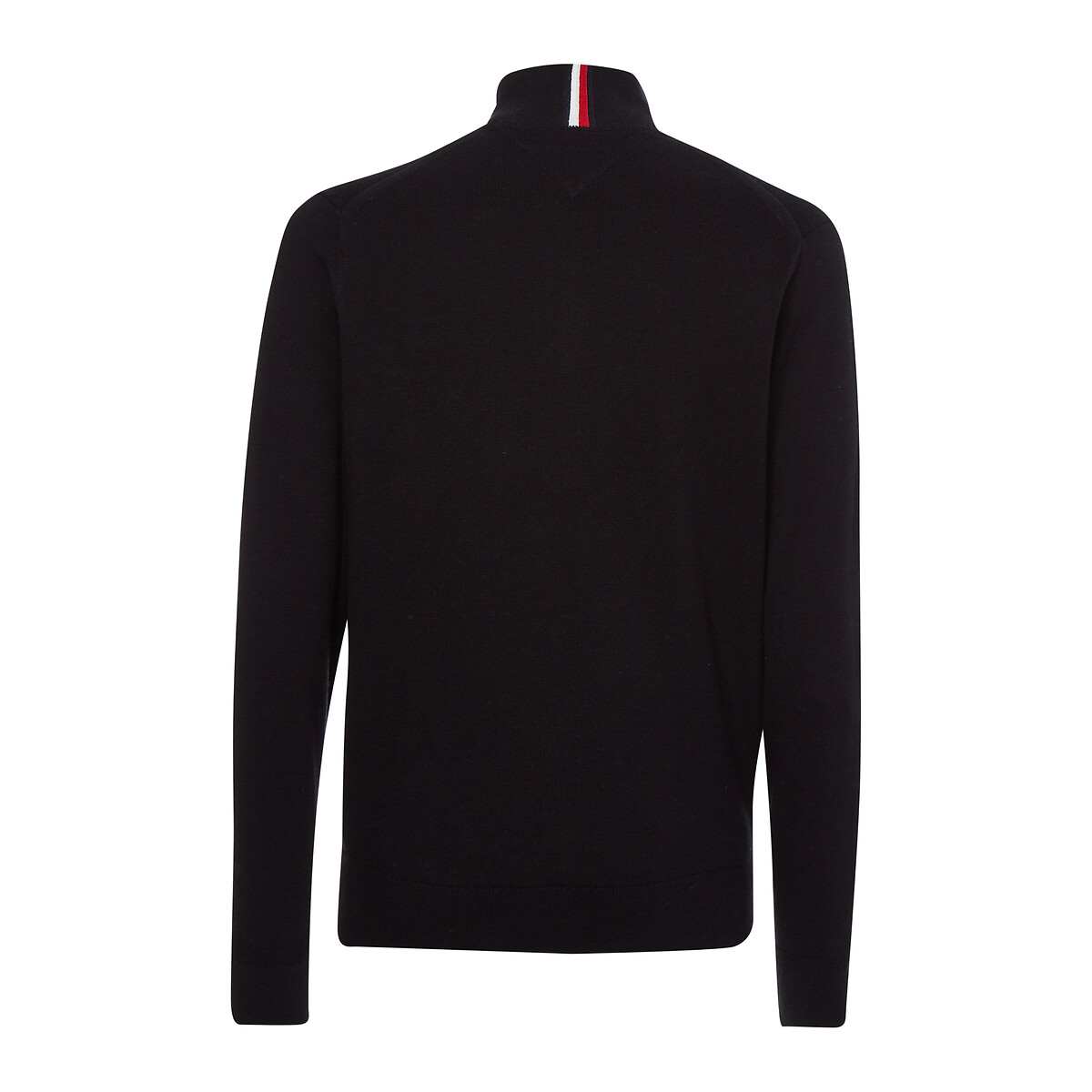 Embroidered logo jumper in cotton cashmere with half zip Tommy Hilfiger La Redoute