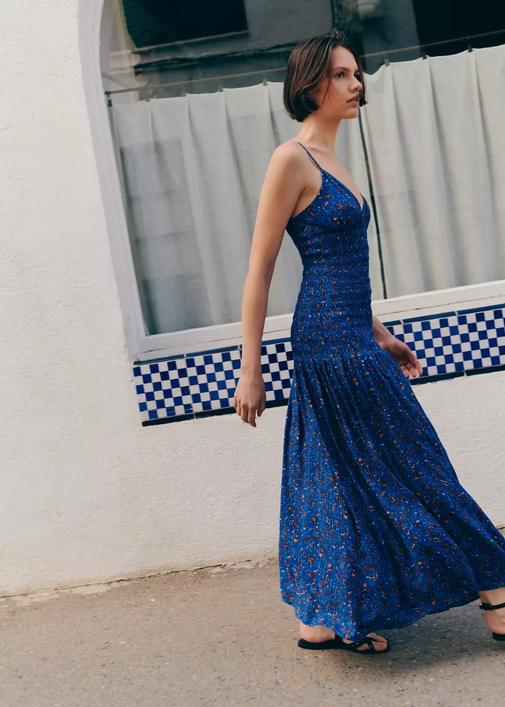 Robe longue imprimée, MANGO TEEN