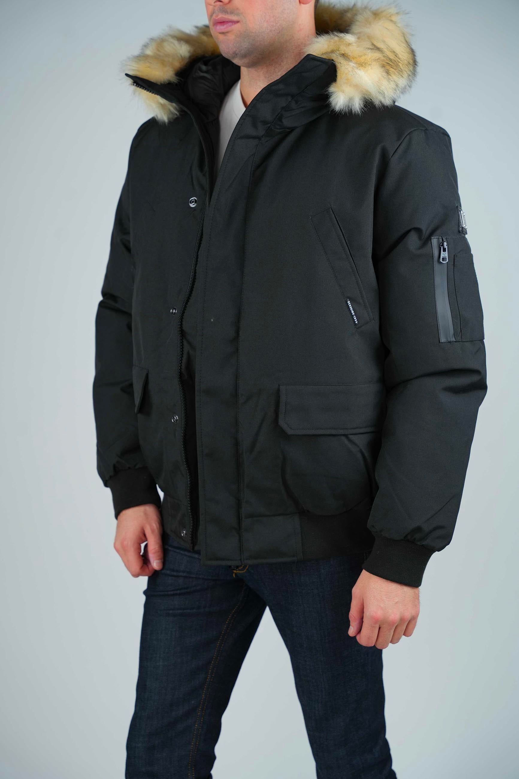 Veste Parka 3/4 En Cuir Nubuck REDSKINS Pour Homme - Taille 52L/54XL, Marron, Occasion Comme Neuve