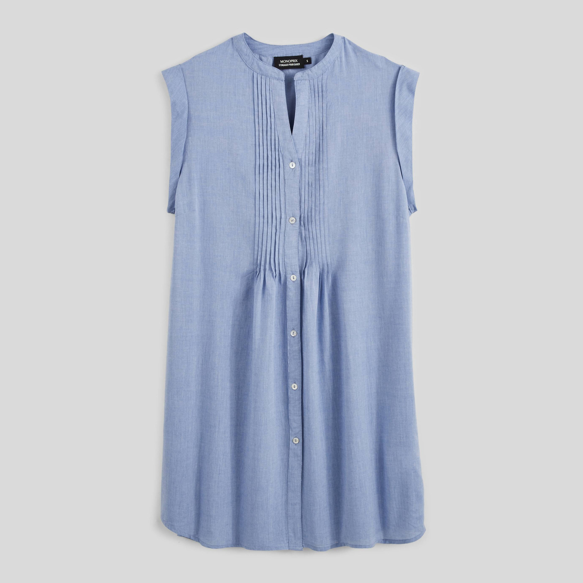 Chemise de nuit sans manches en coton BIO, MONOPRIX LINGERIE