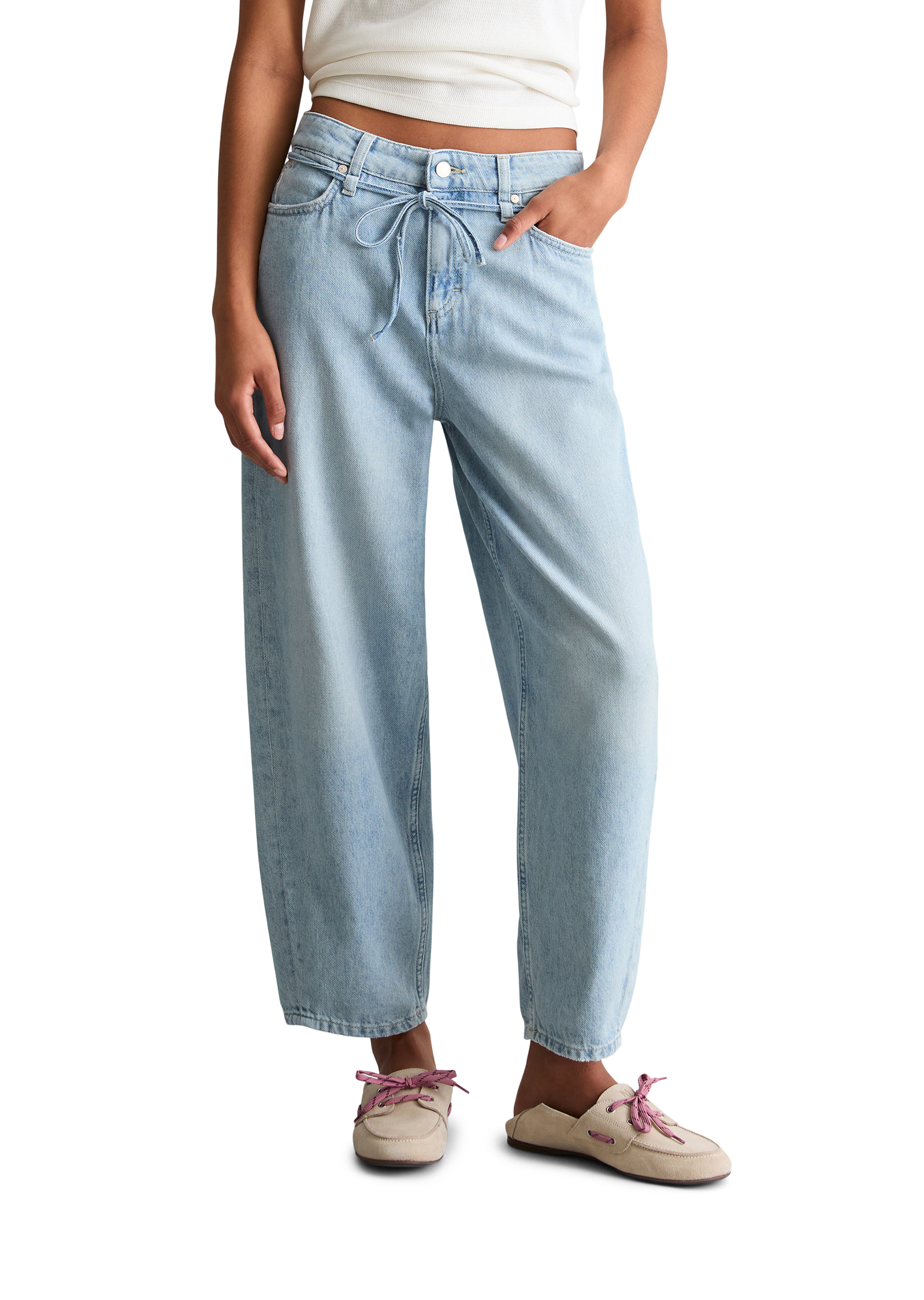 Jeans modèle Stine relaxed barrel cropped en pur coton, MARC O’POLO DENIM
