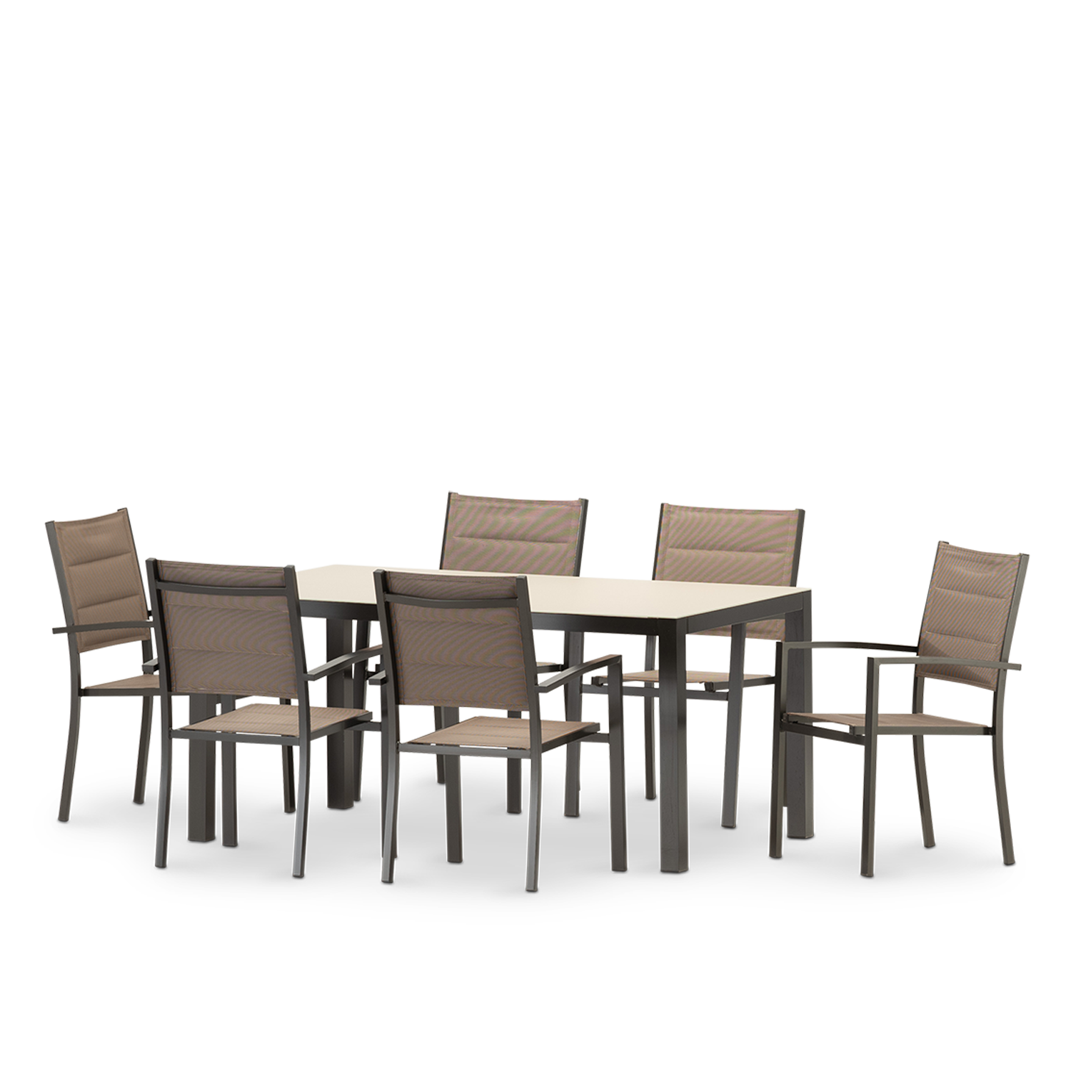 Salon de jardin, 6 chaises, TOKYO, DEFORA HOME