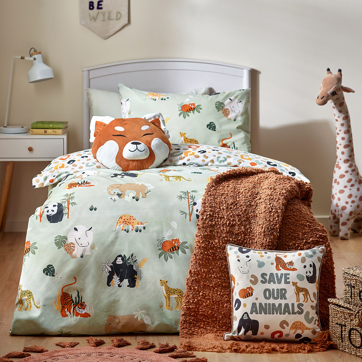 Wildlife Reversible Duvet Cover and Pillow Case Set, LITTLE FURN