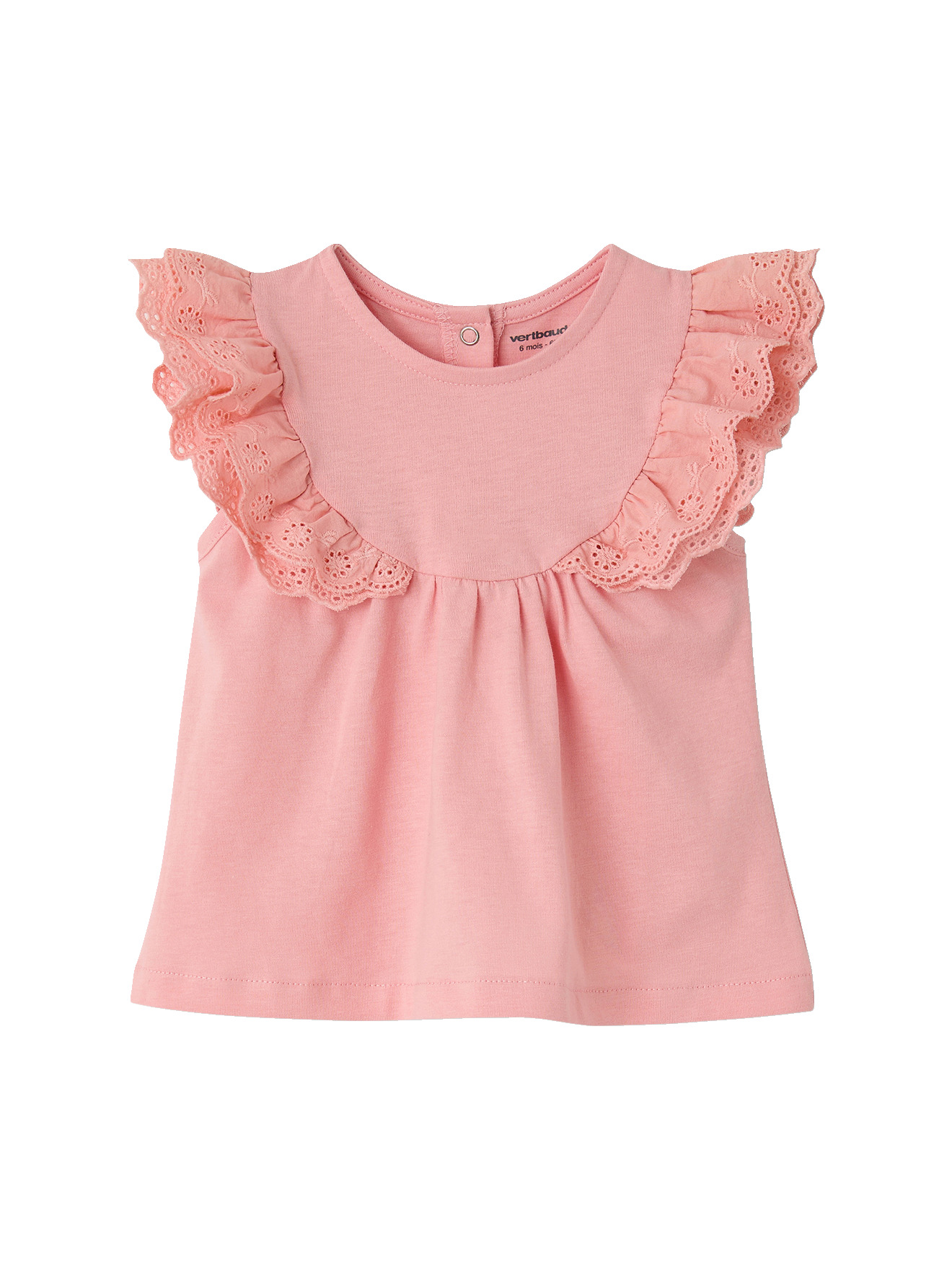 T-shirt broderie anglaise bébé, VERTBAUDET