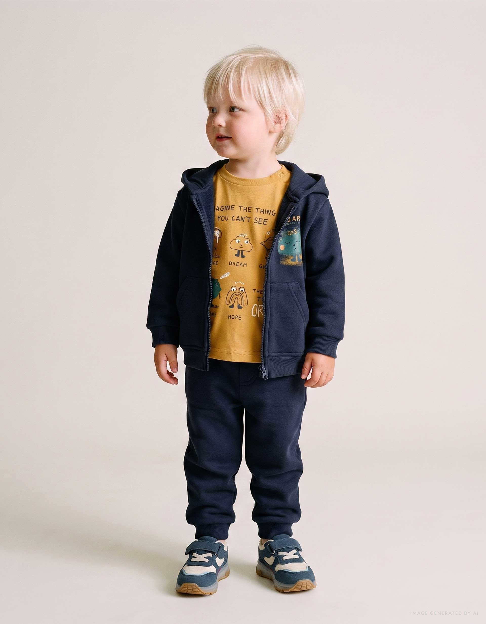 Ensemble de jogging 3 pièces en coton peigné, ZIPPY