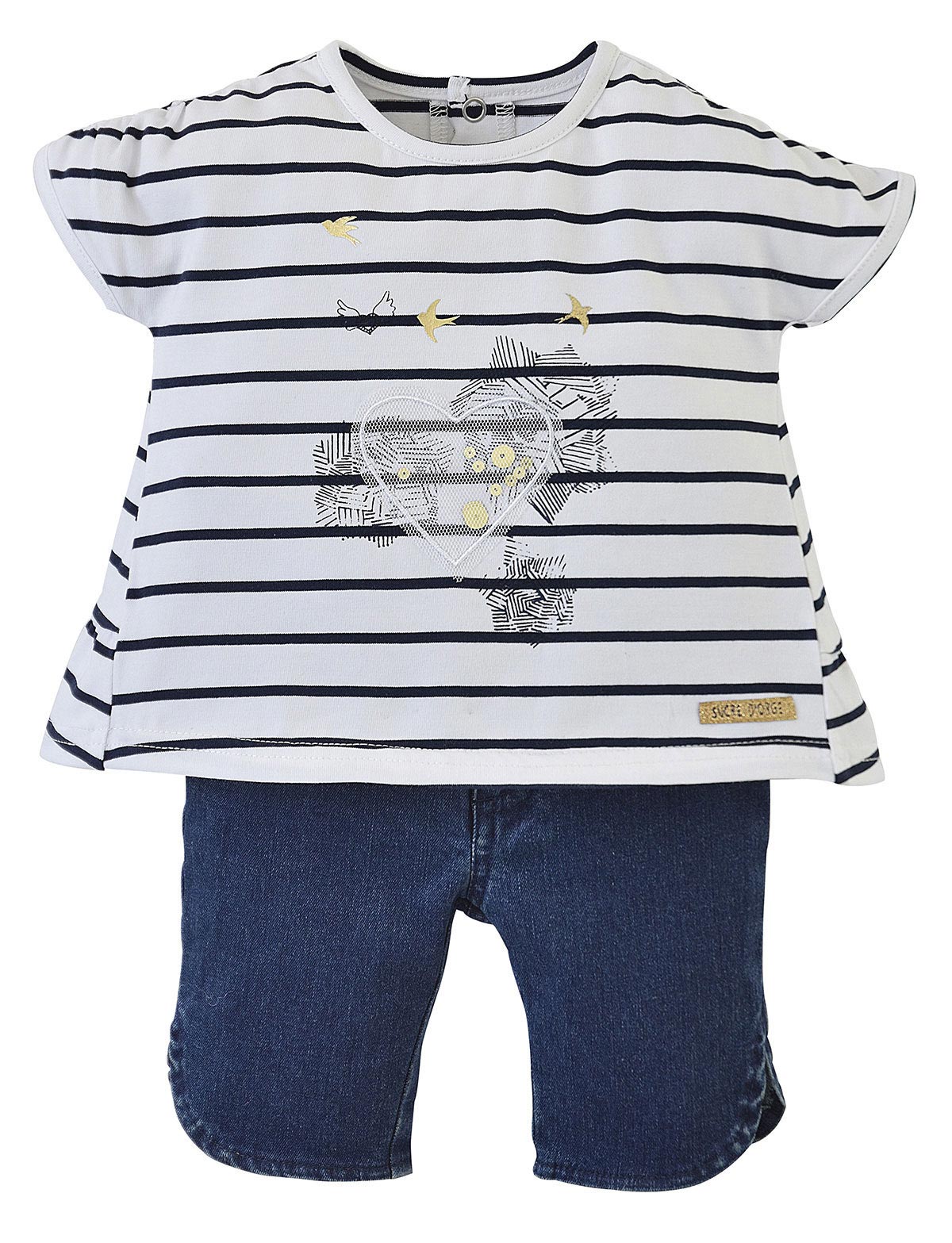 Ensemble court fille raye, SUCRE D'ORGE