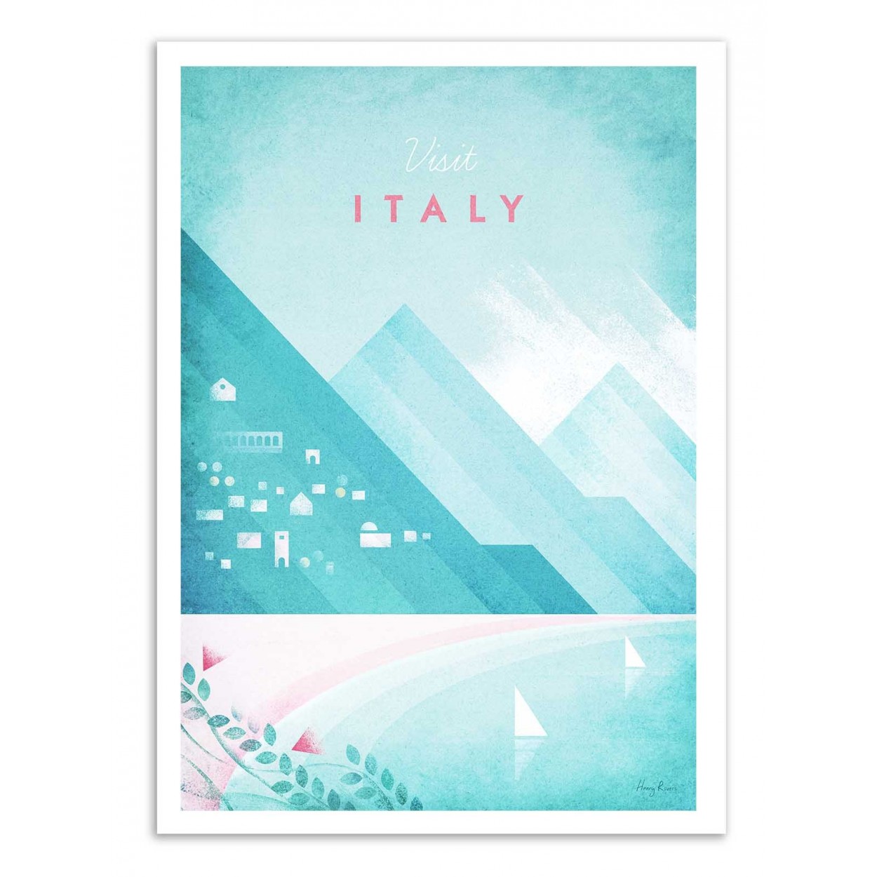 Affiche d'art - Visit Italy - Henry Rivers, WALL EDITIONS
