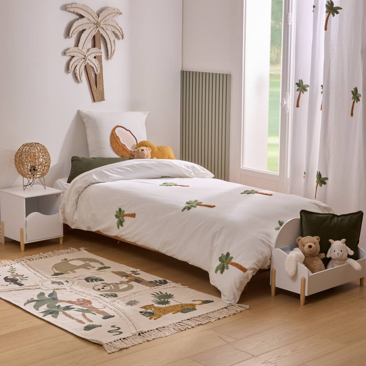 Parure de lit Imprimé Palmier et Noix de Coco TUFY, ATMOSPHERA FOR KIDS