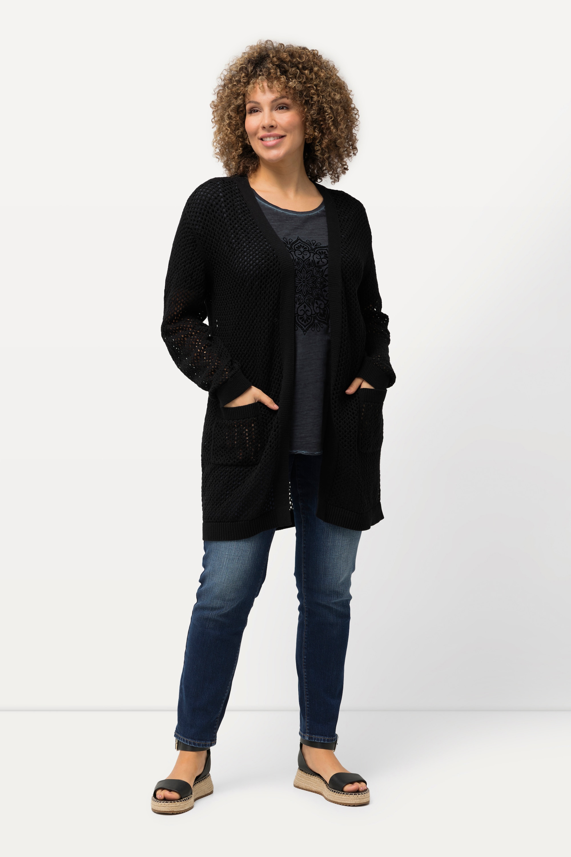 Cardigan long. Coupe ouverte, ULLA POPKEN